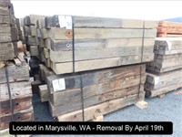 LOT, 6" X 8" & 8" X 8" RECLAIMED RAILROAD TIES AT