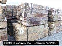 LOT, 8" X 8" & 8" X 6" RECLAIMED RAILROAD TIES AT