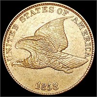 1858 Lg Ltrs Flying Eagle Cent UNCIRCULATED