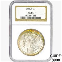 1885-O Morgan Silver Dollar NGC MS66