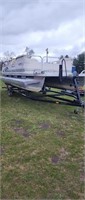 20 ft pontoon with trailer titles for both