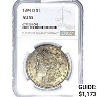 1894-O Morgan Silver Dollar NGC AU55