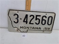 1959 Montana License Plate