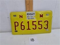 New Mexico Motorcycle License Plate