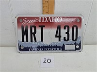 Idaho Motorcycle License Plate