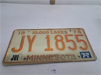 1974 Minnesota License Plate