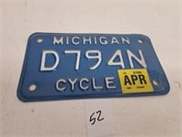 2006 Michigan  MC License Plate
