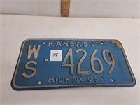 1967 Kansas License Plate
