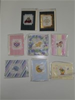 Homemade cross stitched cards 8 pcs