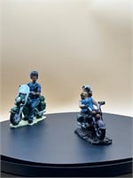 Cop and Biker figurines