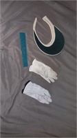 Sports gloves and visor