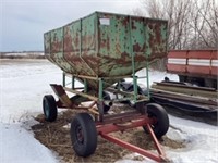 Hopper Box & Trailer, approx 100 bushel with