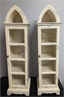 2 Pc. Decorative Wood Display Cabinet
