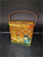 Vintage Caro Nan Wooden Basket Purse Signed