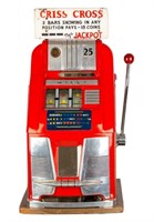 Vintage 1950s Mills Criss Cross Slot Machine