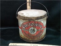VTG. 8lbs. TIN COTTOLENE COOKING SHORTINING CAN