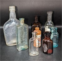 8 Pc. Vintage Bottles