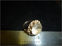 14k Gold Vintage Lady's Cocktail Ring - Size 7.5