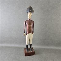 Folk Art Carved & Painted Wooden Soldier