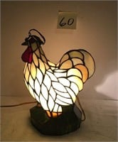 Tiffany Style Stained Glass Chicken Lamp