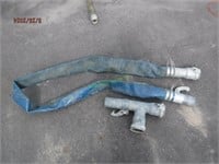 2" Lay Flat Hose: ~ 9' Hook & Latch and  Tee
