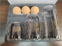 3pc. Glass Storage Jars w/ Cork Ball Lids
