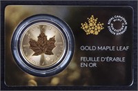 1OZ FINE GOLD 99.99% CANADIAN MAPLE GOLD BULLION