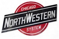 Chicago & North Western System Wooden Sign.