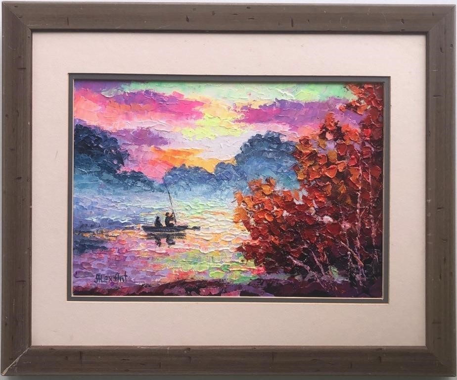 "Purple Bay” 16"x20” Original Painting - Antanenka