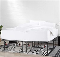 Foldable Metal Platform Bed Frame, Twin, Black