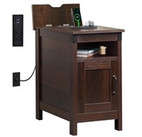 WLIVE End Table with Charging Station, Espresso