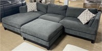 Ellery Fabric Sectional w/ Ottoman