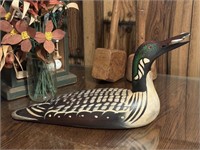Large Hand Carved Gerry Cranwill Common Loon Decoy