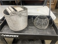 Vintage Mop Bucket and Chicken Basket