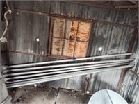 metal poles with braced ends