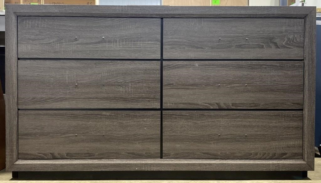 (CX) Tivoli 6 Drawer Gray Dresser