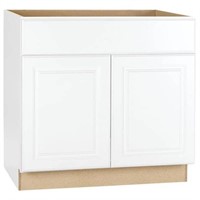 (CX) White Hampton Bay Base Cabinet