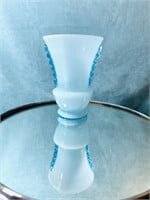 Czech-Bohemian Ice Blue Cased Vase
