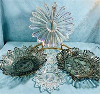 Mid-Century Federal Glass Carnival/Iridescent Lot
