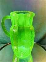 Green (uranium) Depression Glass Pitcher
