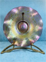 Vintage Iridescent Oil Spot Art Glass Bowl