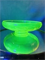 Cambridge Glass Topaz (Vaseline/uranium) Low Bowl