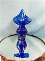 Gibson Iridescent Cobalt Jack-in-Pulpit Vase ‘01