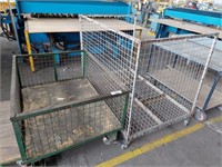 2 Steel Mobile Mesh Sided Storage/Utility Trolleys