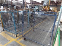 2 Mobile Mesh Sided Storage/Transport Trolleys