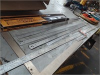 9 Steel Rulers, Set Squares & Workzone Saw Guide