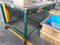 Steel Plate Topped Mobile Set Down Bench