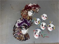 Mardi Gras Wall Face Mask Ceramic