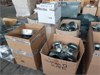 Large Qty Round to Square Duct Collar Adaptors