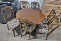 (AA) Wood Dining Table & 6 Chairs